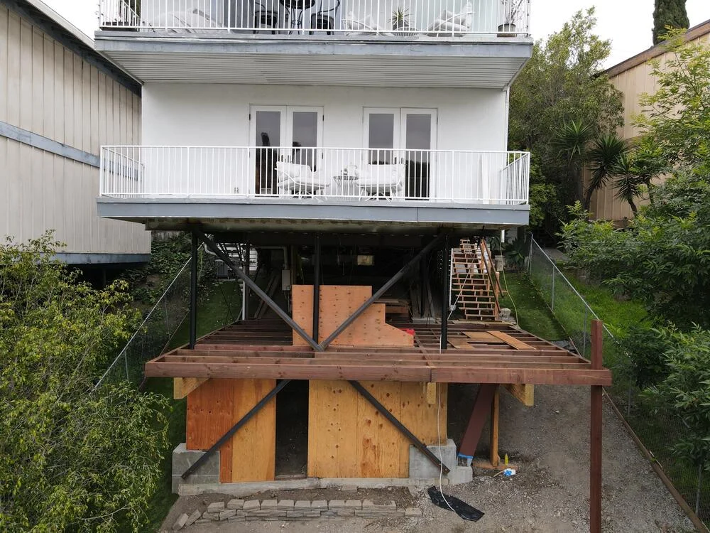 elevated pilings or stillts foundation repair city state
